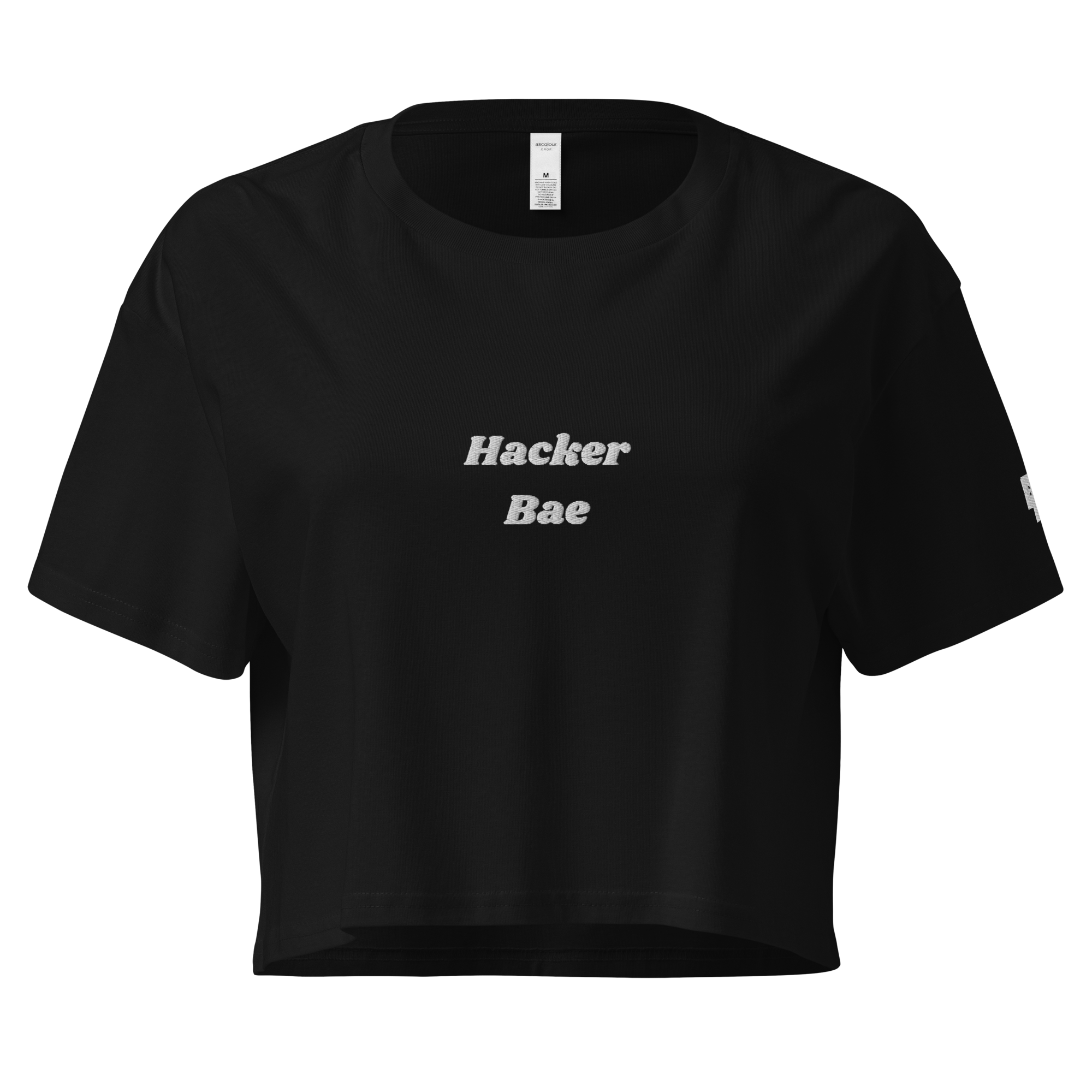 Hacker Bae Embroidered Crop Top