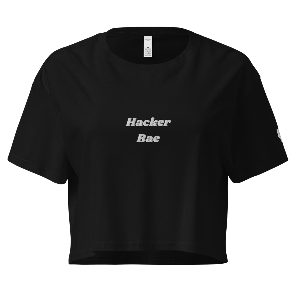 Hacker Bae Embroidered Crop Top