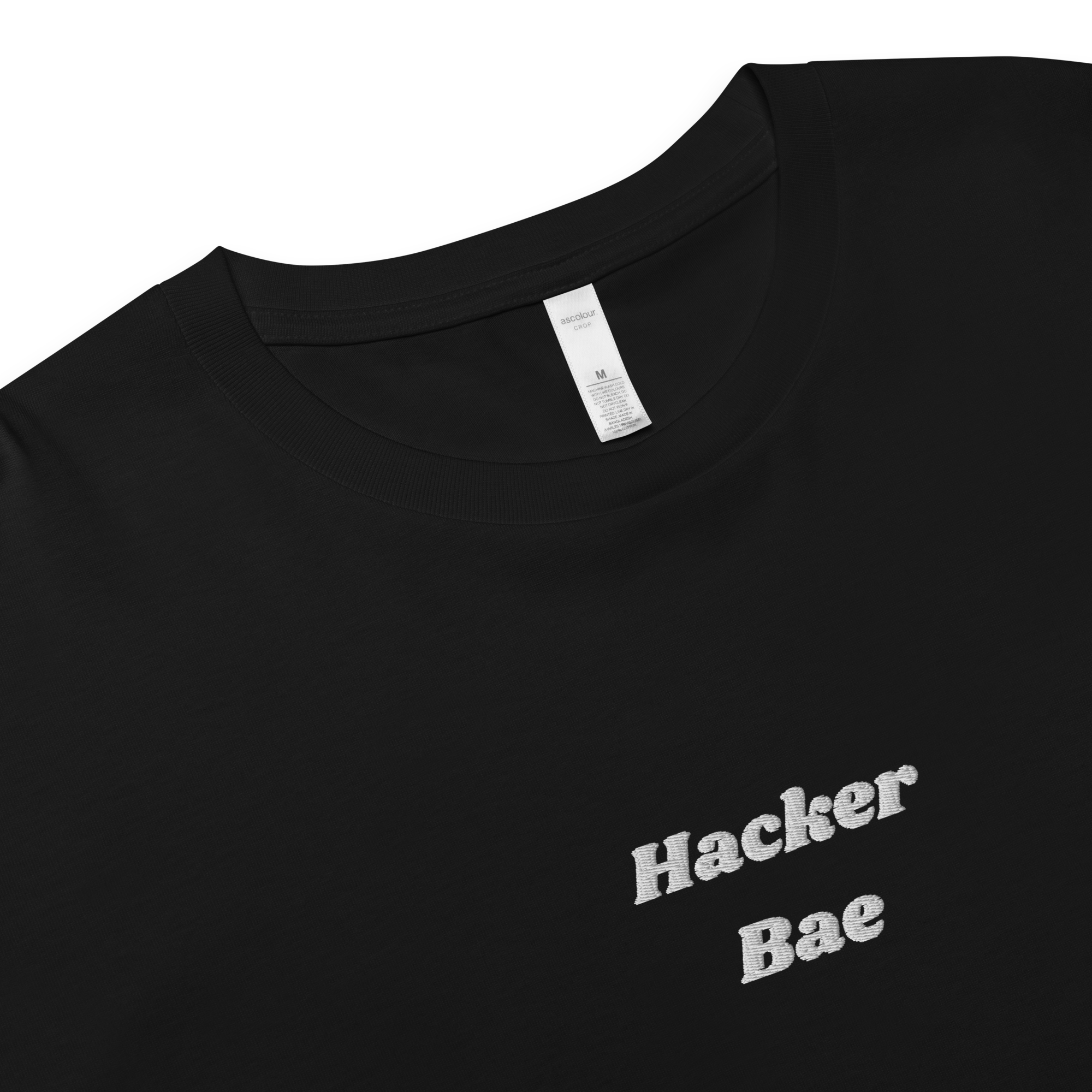 Hacker Bae Embroidered Crop Top